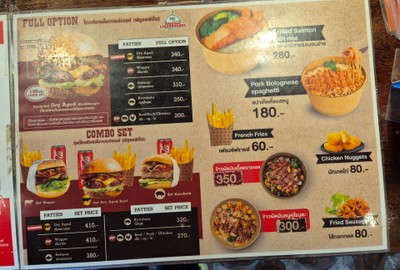 ป้ายราคาหรือสมุดเมนู