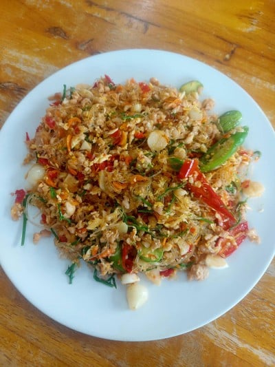 ผัดสามฉุนหมูสับ