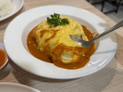 ข้าวไข่ข้นซอสมันกุ้ง