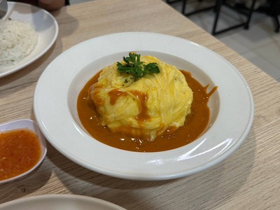 ข้าวไข่ข้นซอสมันกุ้ง