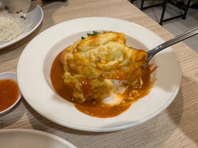 ข้าวไข่ข้นซอสมันกุ้ง