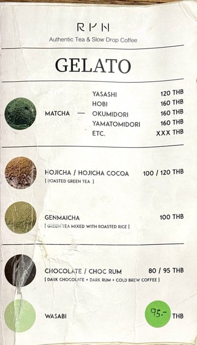 ป้ายราคาหรือสมุดเมนู