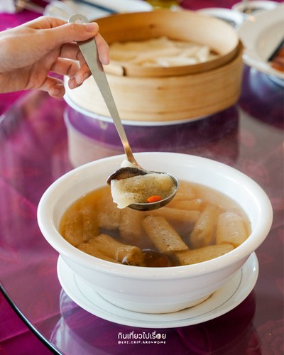 ซุปเยื่อไผ่ตุ๋นเห็ดหอม