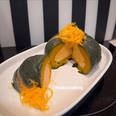 สังขยาฟักทอง Japanese pumpkin custard. 🍮✨