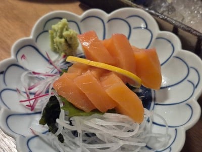 Salmon sashimi