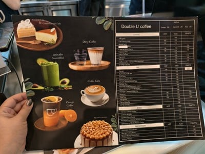 ป้ายราคาหรือสมุดเมนู