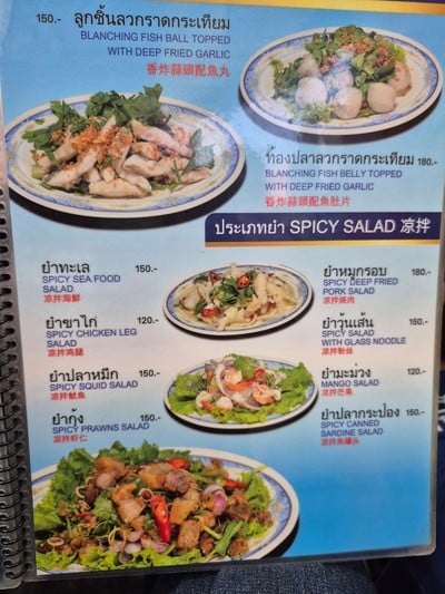 ป้ายราคาหรือสมุดเมนู