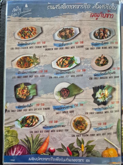 ป้ายราคาหรือสมุดเมนู