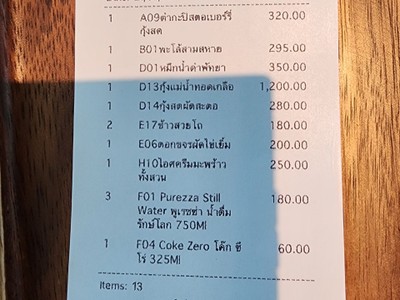 ป้ายราคาหรือสมุดเมนู