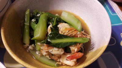 ผัดผักใส่กุ้ง