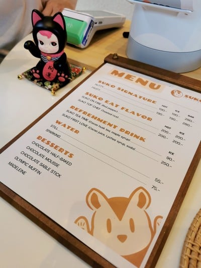 ป้ายราคาหรือสมุดเมนู