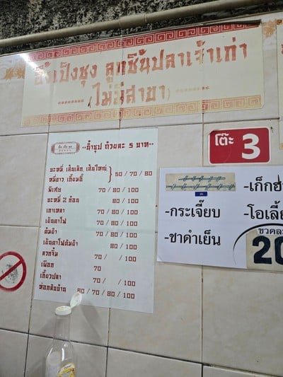 ป้ายราคาหรือสมุดเมนู