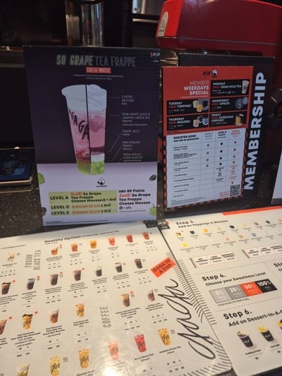 ป้ายราคาหรือสมุดเมนู