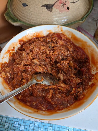 วิธีทำ ขนมจีนน้ำยากระทิตีนไก่