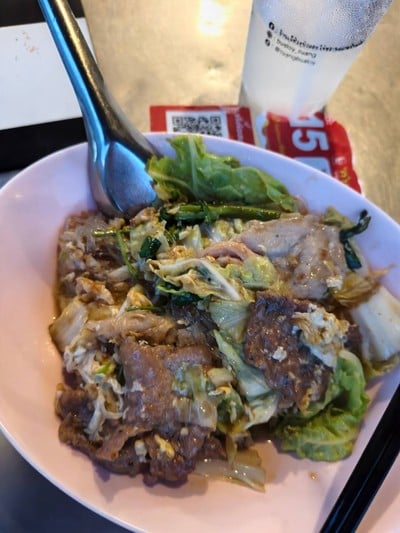 สุกี้แห้งหมู+เนื้อ