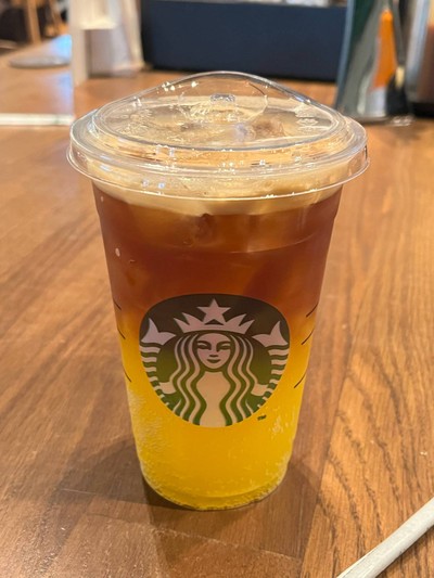Sparkling Valencia with Espresso Shot