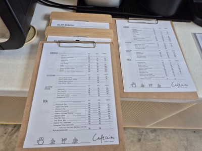 ป้ายราคาหรือสมุดเมนู