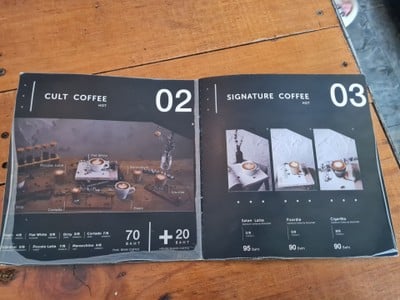 ป้ายราคาหรือสมุดเมนู