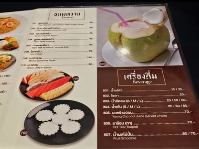 ป้ายราคาหรือสมุดเมนู