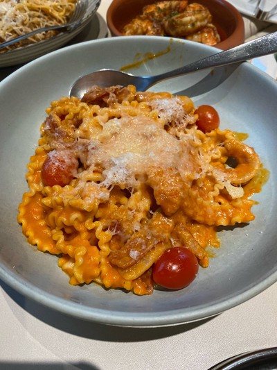 Pasta Pink Sauce with Bacon