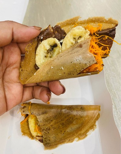 ขนมเบื้องนูเทลล่ากล้วยหอม