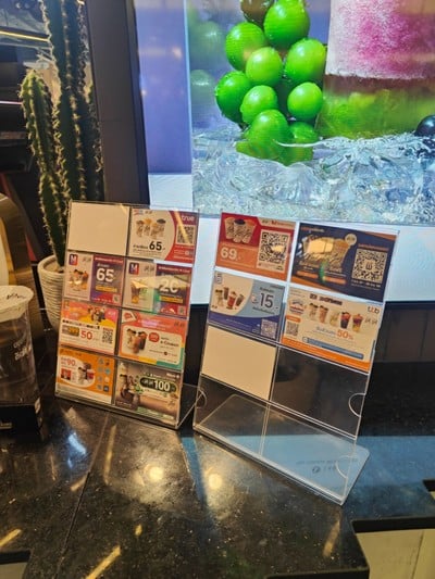 ป้ายราคาหรือสมุดเมนู