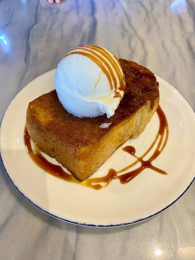 Hokkaido milk ice cream burnt butter toast