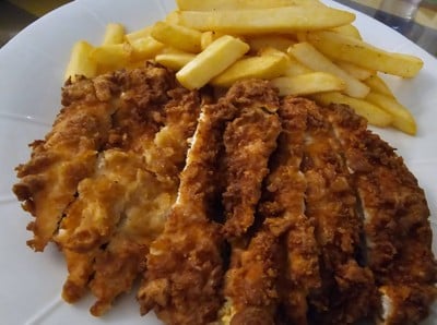 ไก่ทอด+มันฝรั่ง