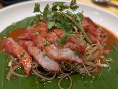 พาสต้าหมูแดงอบน้ำผึ้ง