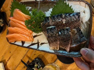 sashimi salmon ซาบะดอง