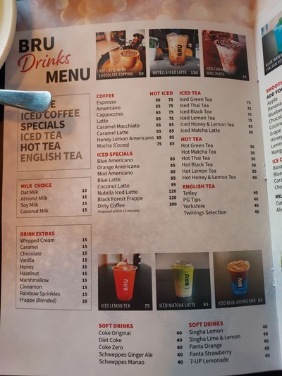 ป้ายราคาหรือสมุดเมนู