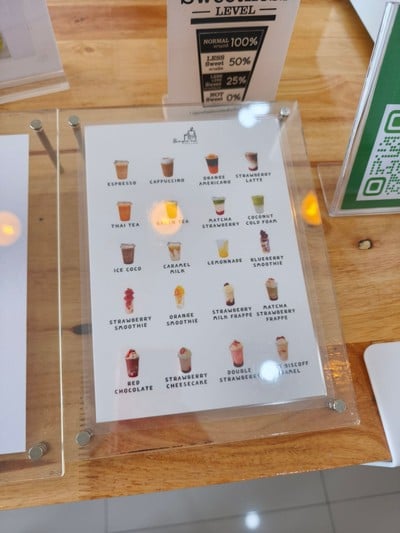 ป้ายราคาหรือสมุดเมนู