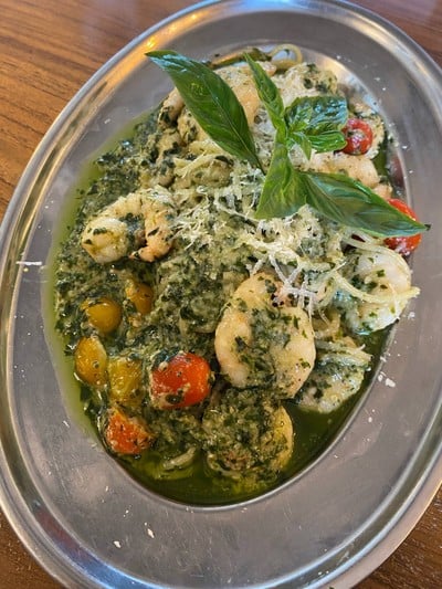 สปาเกตตีเพสโต้กุ้ง