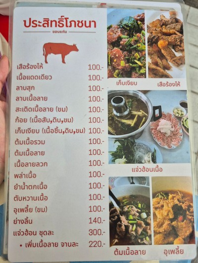 ป้ายราคาหรือสมุดเมนู