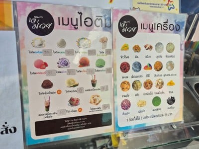 ป้ายราคาหรือสมุดเมนู
