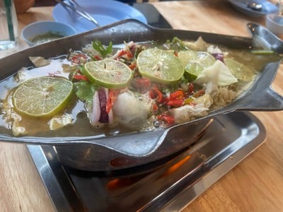 หมึกไข่นึ่งมะนาว