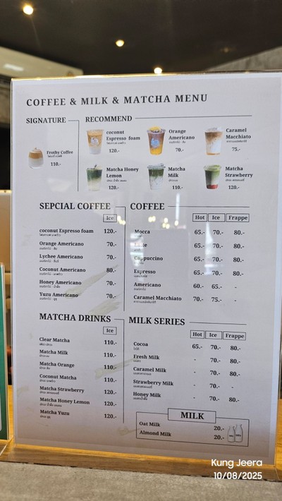 ป้ายราคาหรือสมุดเมนู