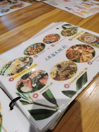 ป้ายราคาหรือสมุดเมนู