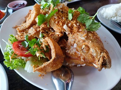 ปลาทับทิมทอด