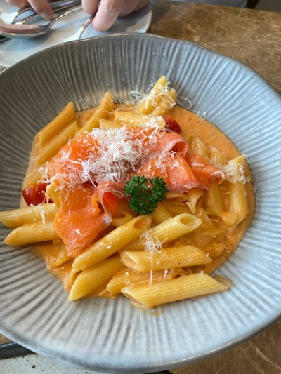 Penne smoked salmon Pink Sauce