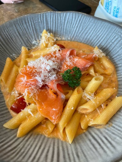 Penne smoked salmon Pink Sauce