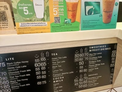 ป้ายราคาหรือสมุดเมนู