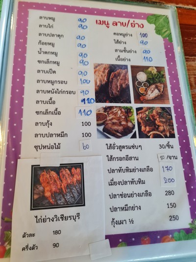 ป้ายราคาหรือสมุดเมนู