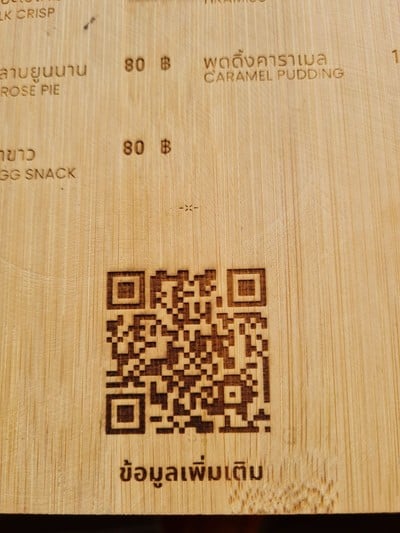 ป้ายราคาหรือสมุดเมนู