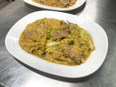 สุกี้แห้งเนื้อ