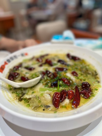 ปลาต้มผักกาดดองสูตรเผ็ดร้อน