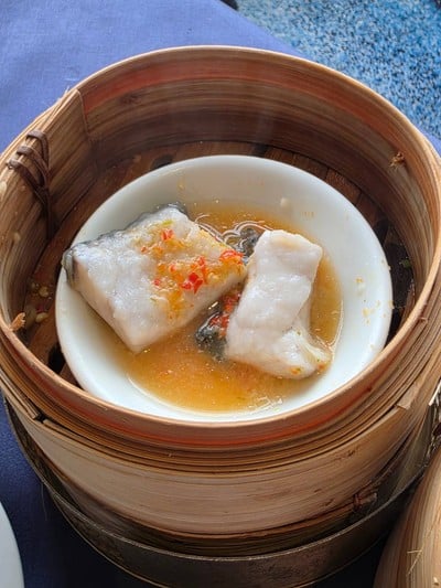 ปลากระพงนึ่งมะนาว