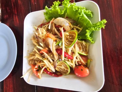 ตำกุ้งสด