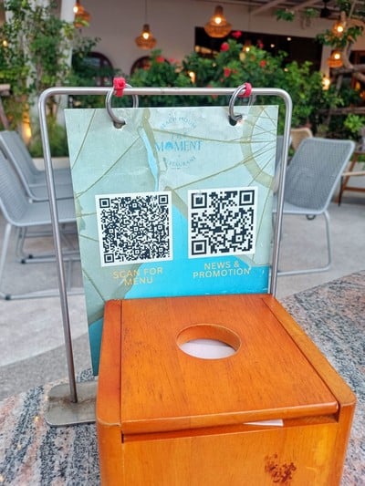 ป้ายราคาหรือสมุดเมนู