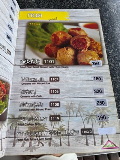 ป้ายราคาหรือสมุดเมนู